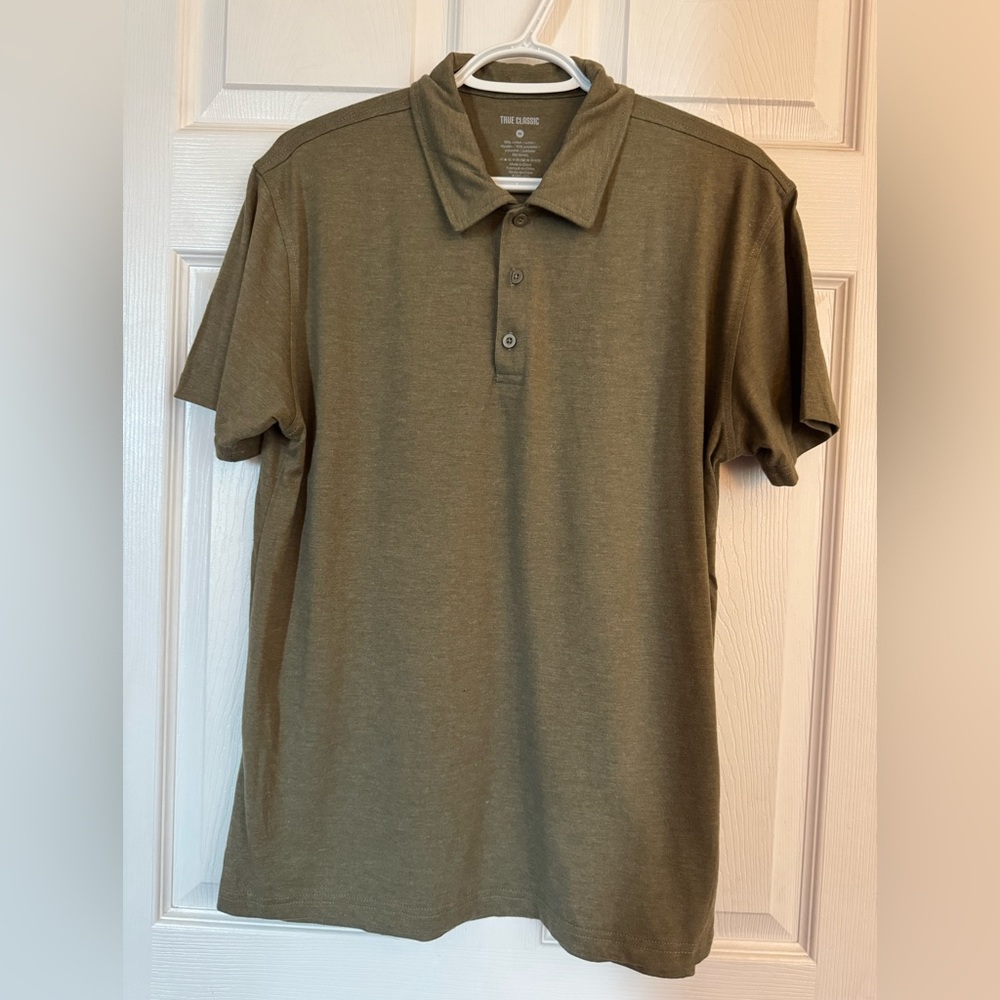 True Classic Men’s Olive Green Polo Shirt